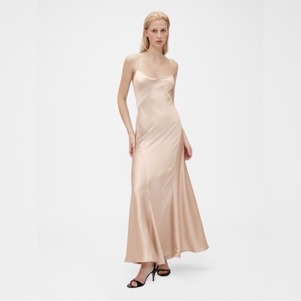 Gap Studio Black Strappy Slip Dress